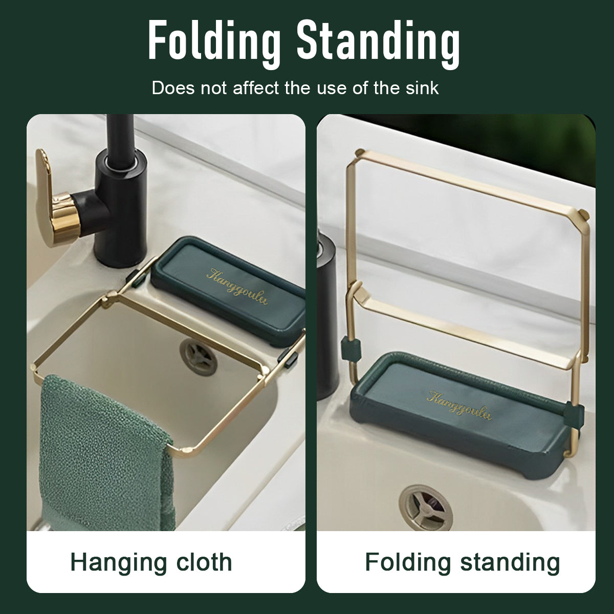 HASTHIP Kitchen Sink Strainer with 50Pcs Filter Mesh Bags 2 in 1 Folding Sink Strainer Dish Cloth Rack Metal Modern Kitchen Sink Edge Disposable Residues Strainer HASTHIP Kitchen Sink Strainer with 50Pcs Filter Mesh Bags 2 in 1 Folding Sink Strainer Dish Cloth Rack Metal Modern Kitchen Sink Edge Disposable Residues Strainer